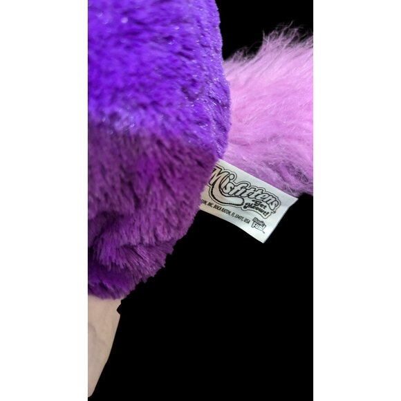 Misfittens Get Meowt! Purple & White Kitten Round Plush Toy Gold Bowtie 9" Adora - Picture 6 of 7